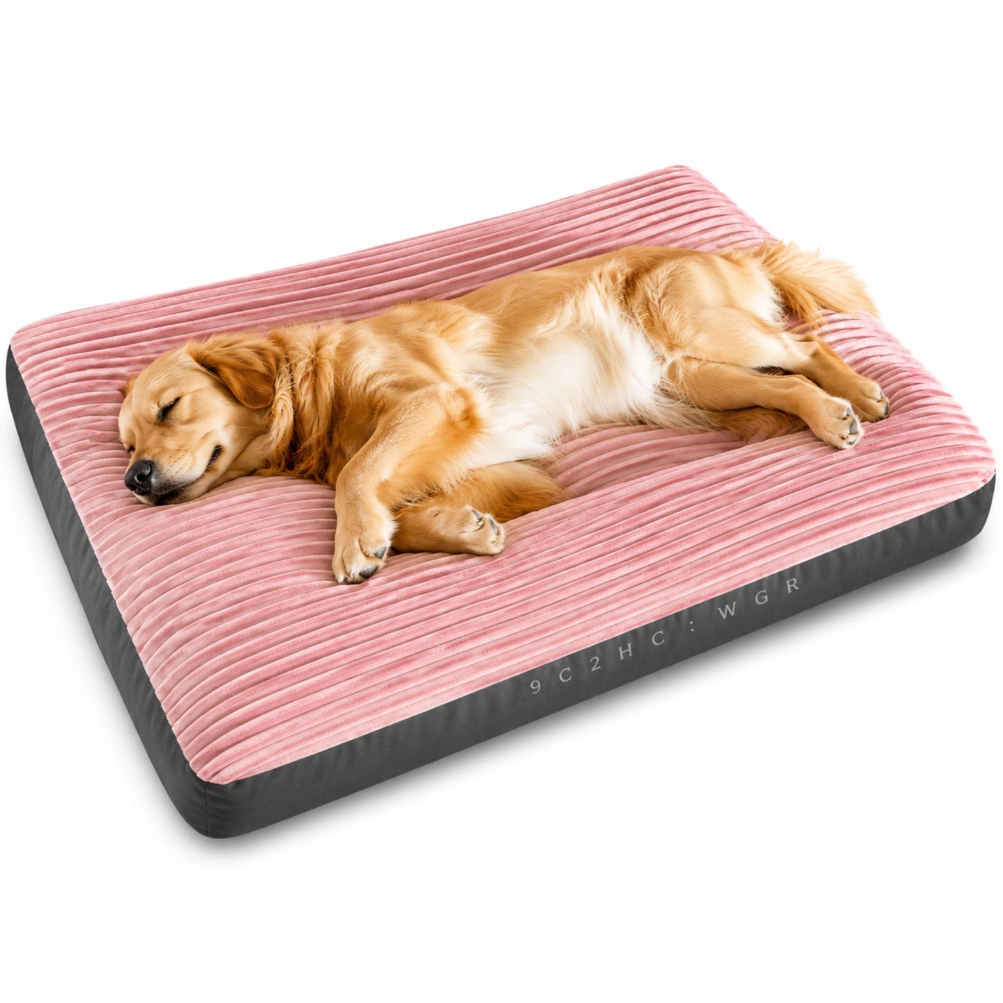 Extra Thick Washable Dog Bed Mat for Medium & Large Dogs – Ultra Soft Ribbed Plush Pet Mattress with Non-Slip Base