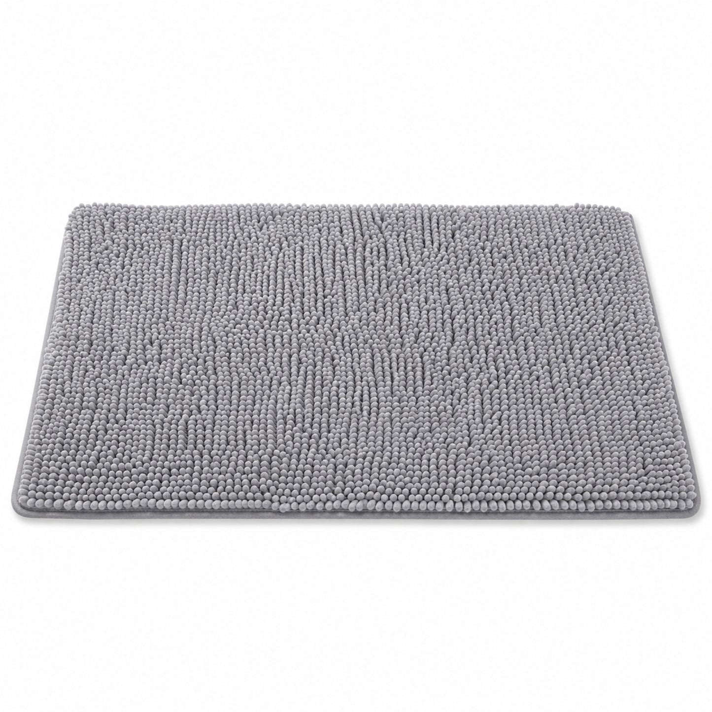 Absorbent Microfiber Dog Door Mat for Muddy Paws – Grey Washable Non-Slip Pet Mat
