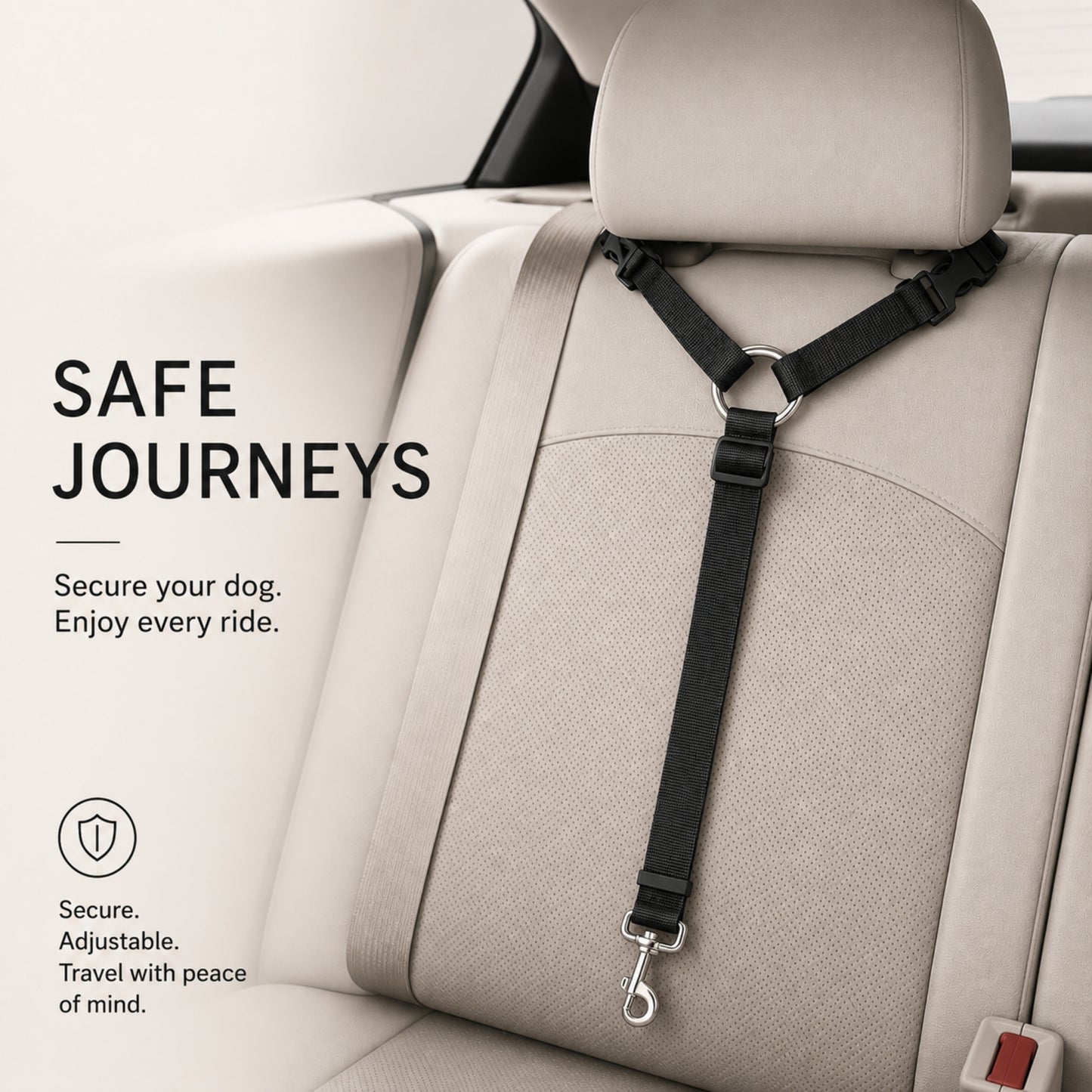 Adjustable Dog Car Seat Belt Harness for Safe Travel