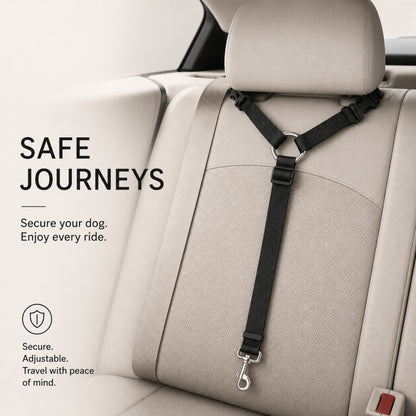 Adjustable Dog Car Seat Belt Harness for Safe Travel