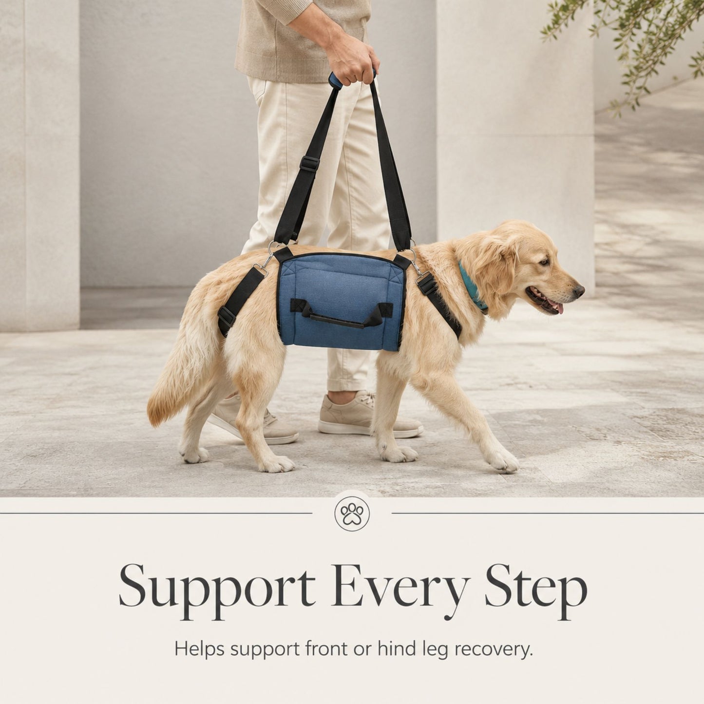 Adjustable Full-Body Dog Lift Support Harness with Shoulder Strap