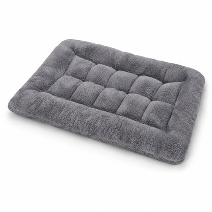 CloudRest Plush Dog Bed | Extra Soft Grey Pet Sofa Mat for Small, Medium & Large Dogs
