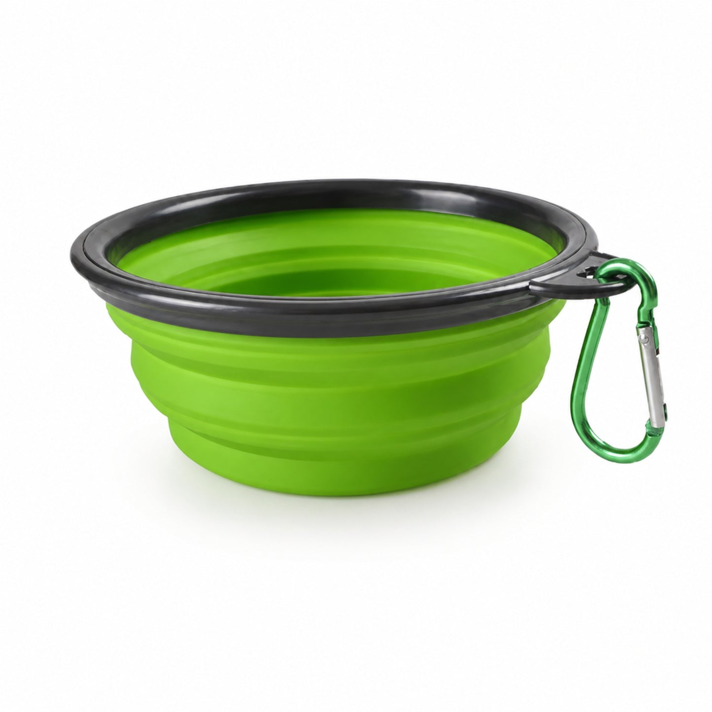 Collapsible Pet Travel Bowl for Dogs & Cats – Portable Silicone Water & Food Bowl with Carabiner