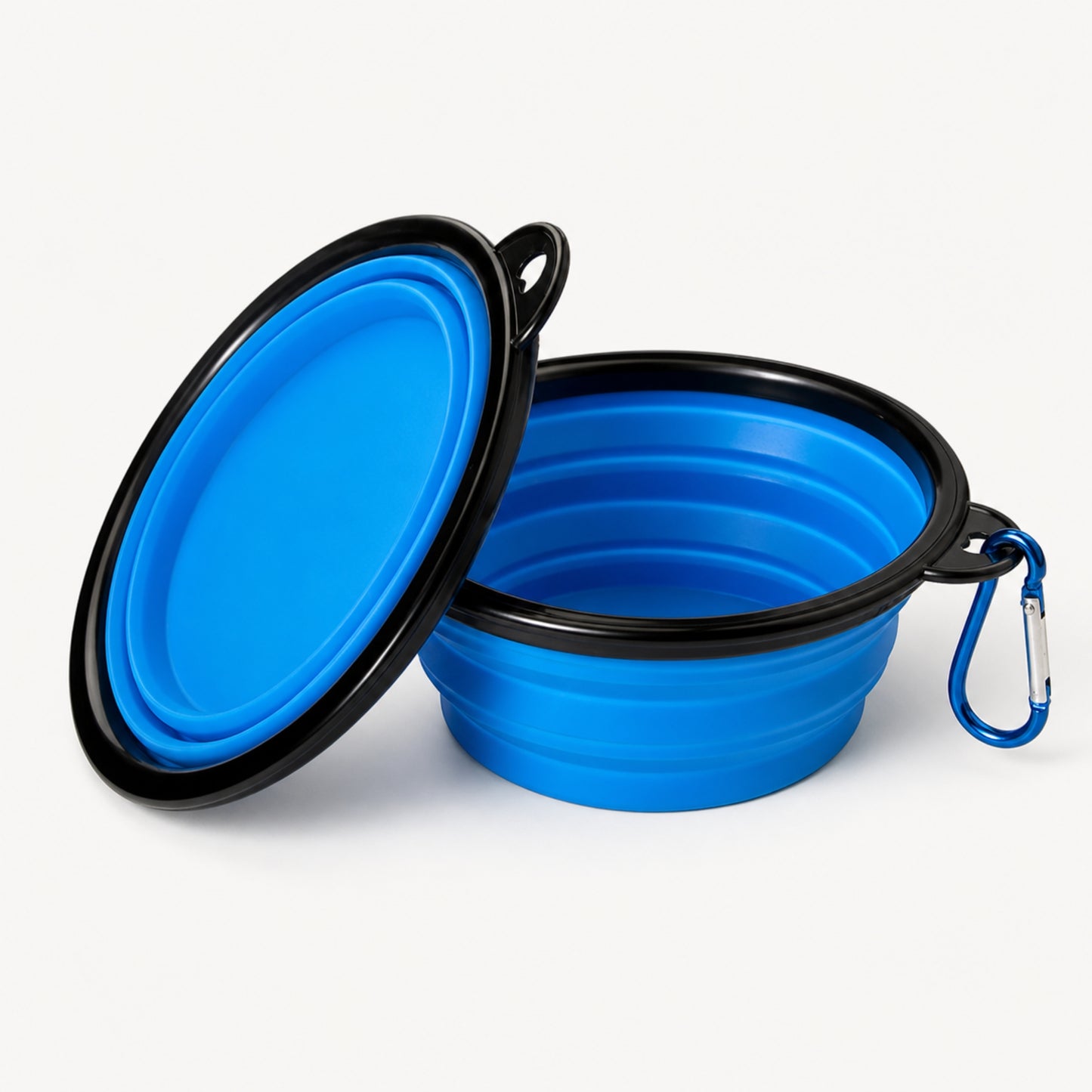 Collapsible Pet Travel Bowl for Dogs & Cats – Portable Silicone Water & Food Bowl with Carabiner