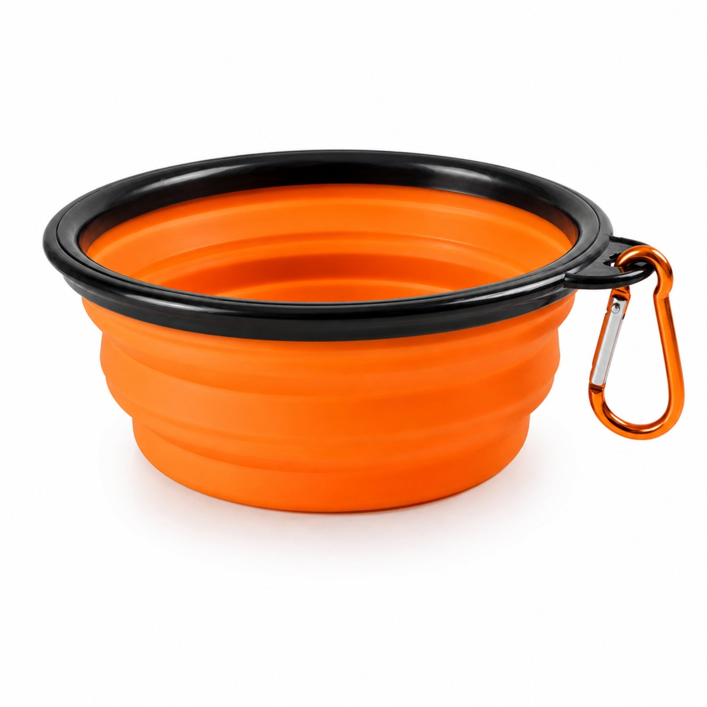 Collapsible Pet Travel Bowl for Dogs & Cats – Portable Silicone Water & Food Bowl with Carabiner