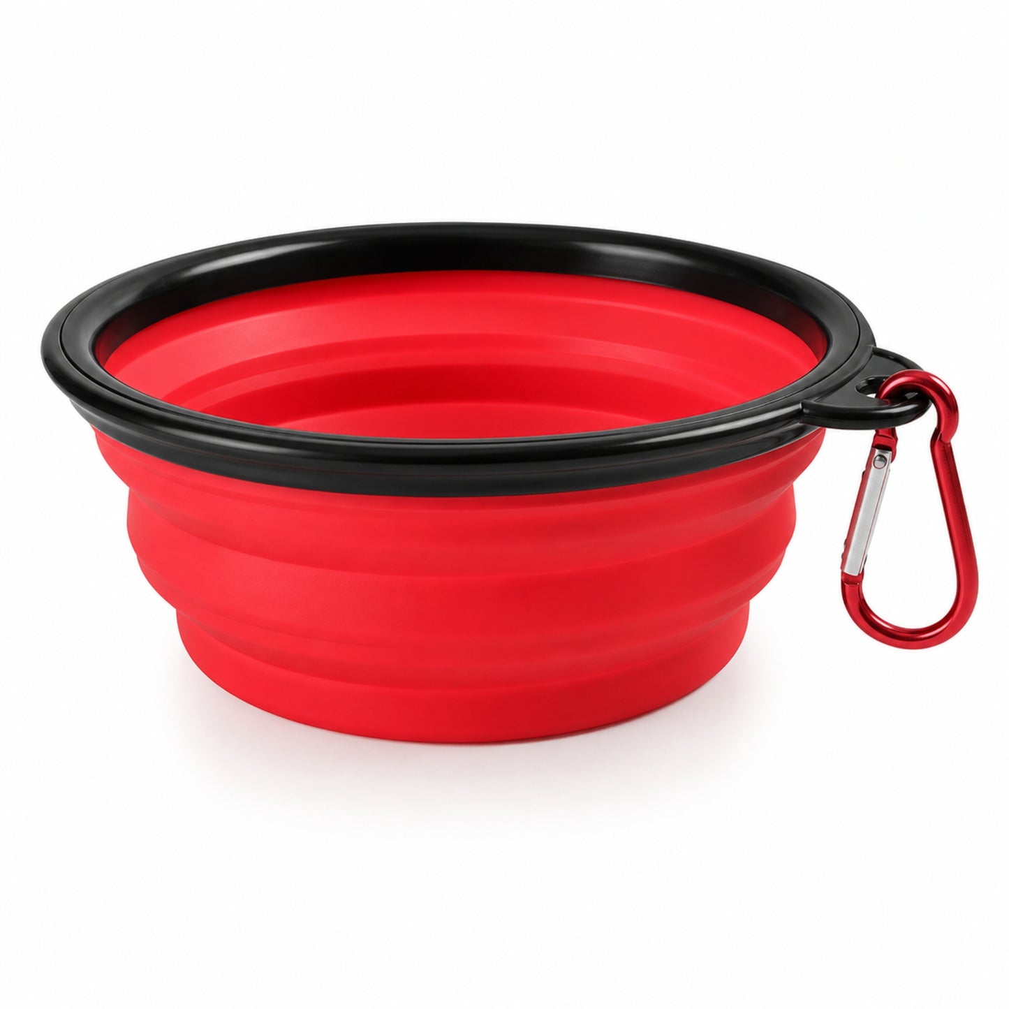 Collapsible Pet Travel Bowl for Dogs & Cats – Portable Silicone Water & Food Bowl with Carabiner