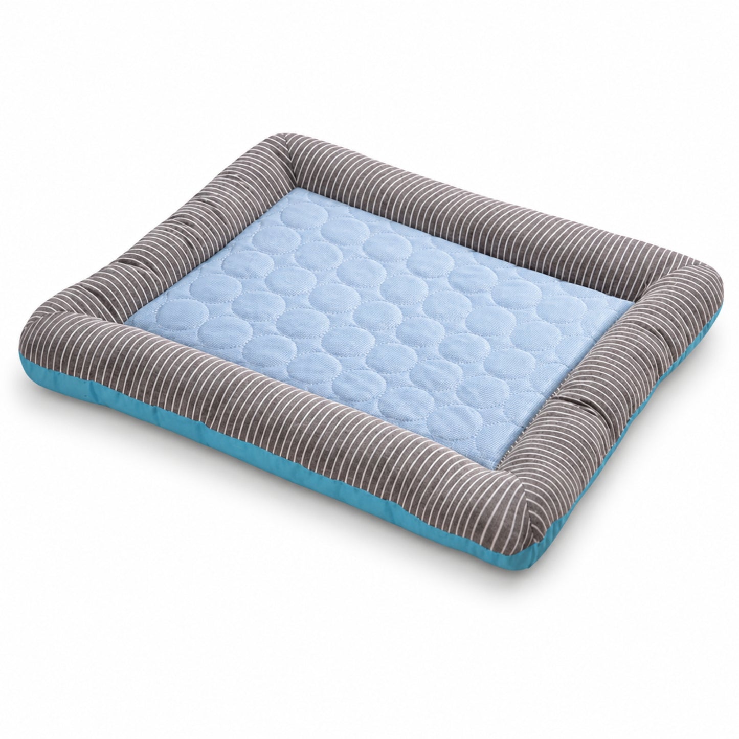 Cooling Dog Bed Mat with Raised Edges – Breathable Pet Cooling Pad with Soft Cushion Support, Washable Pet Bed for Small Medium Large Dogs