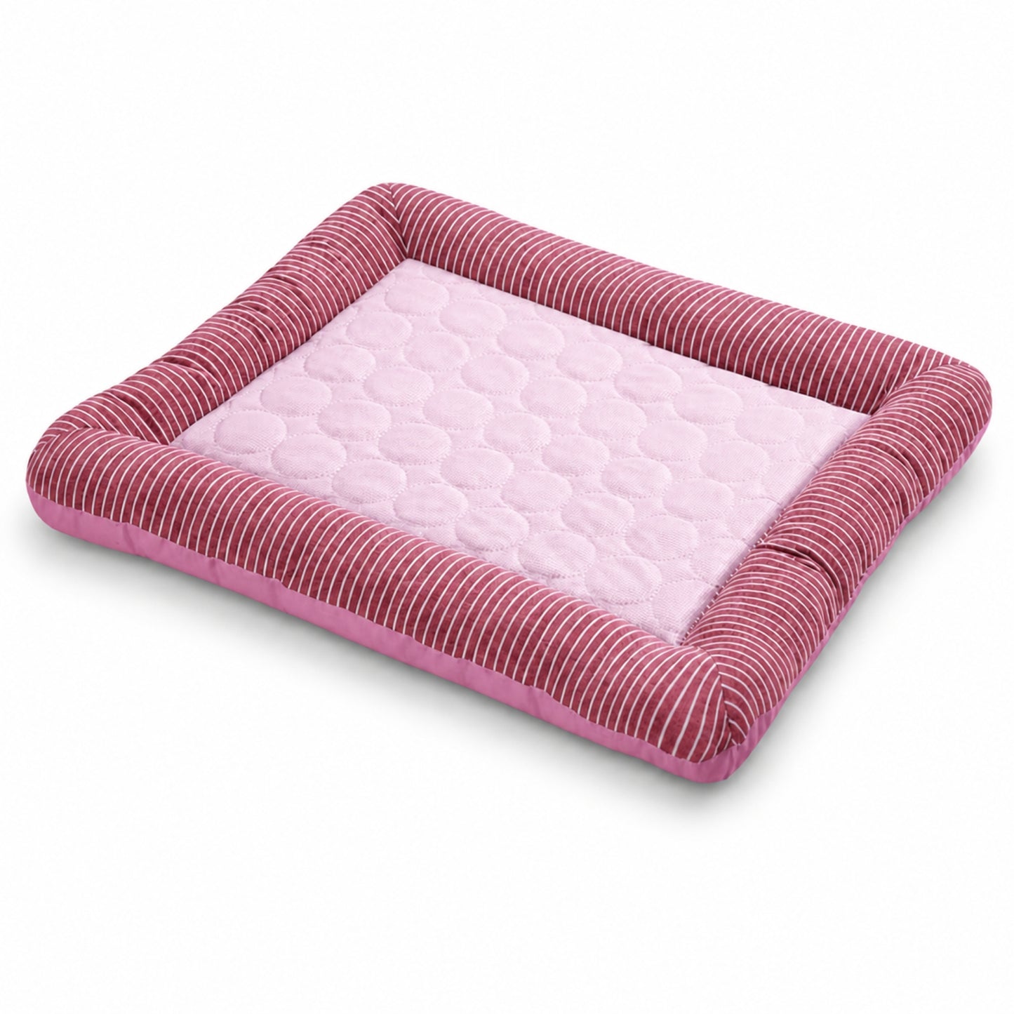 Cooling Dog Bed Mat with Raised Edges – Breathable Pet Cooling Pad with Soft Cushion Support, Washable Pet Bed for Small Medium Large Dogs