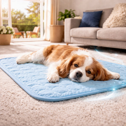 Cooling Pet Mat for Dogs and Cats – Breathable Summer Dog Cooling Pad, Lightweight Washable Pet Bed Mat for Indoor and Outdoor Use