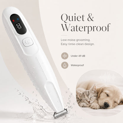 Cordless LED Pet Paw Hair Trimmer for Dogs and Cats – Precision Grooming Clipper