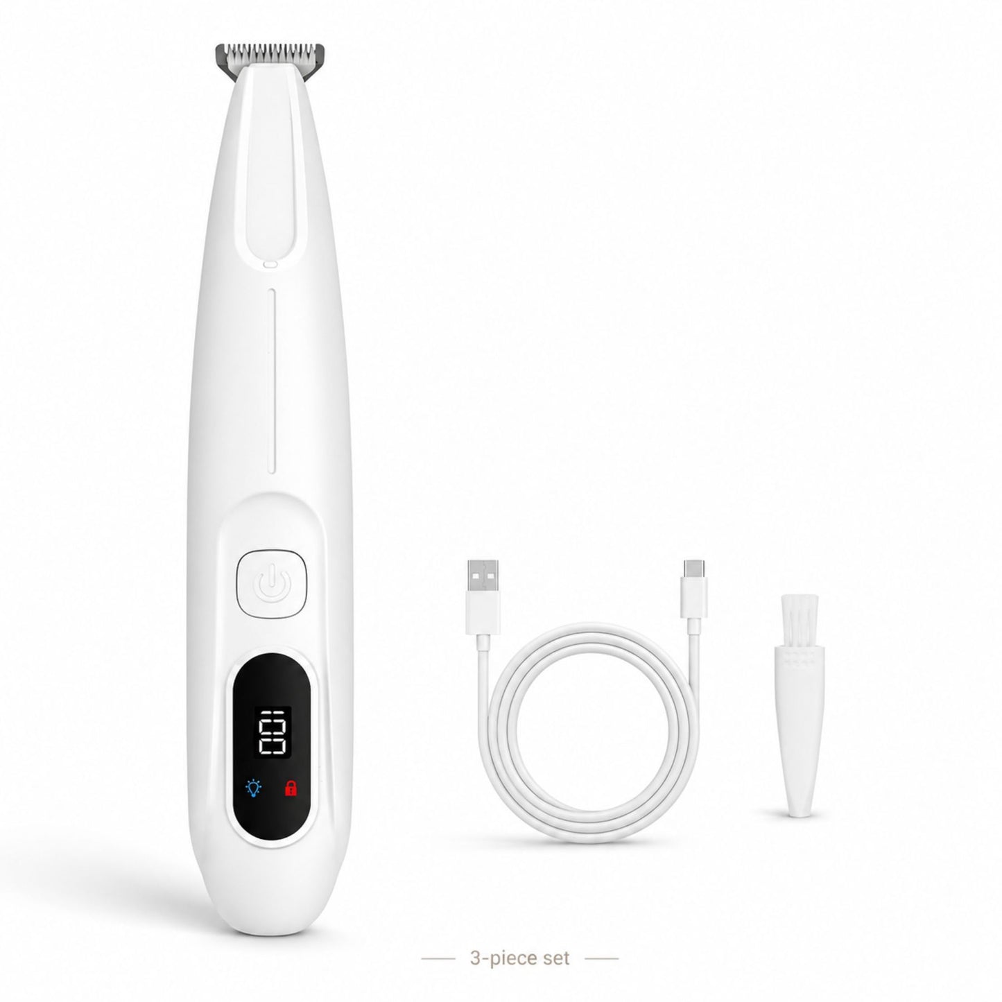 Cordless LED Pet Paw Hair Trimmer for Dogs and Cats – Precision Grooming Clipper