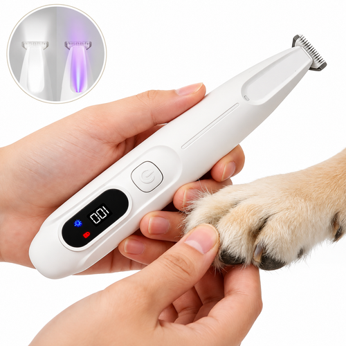 Cordless LED Pet Paw Hair Trimmer for Dogs and Cats – Precision Grooming Clipper
