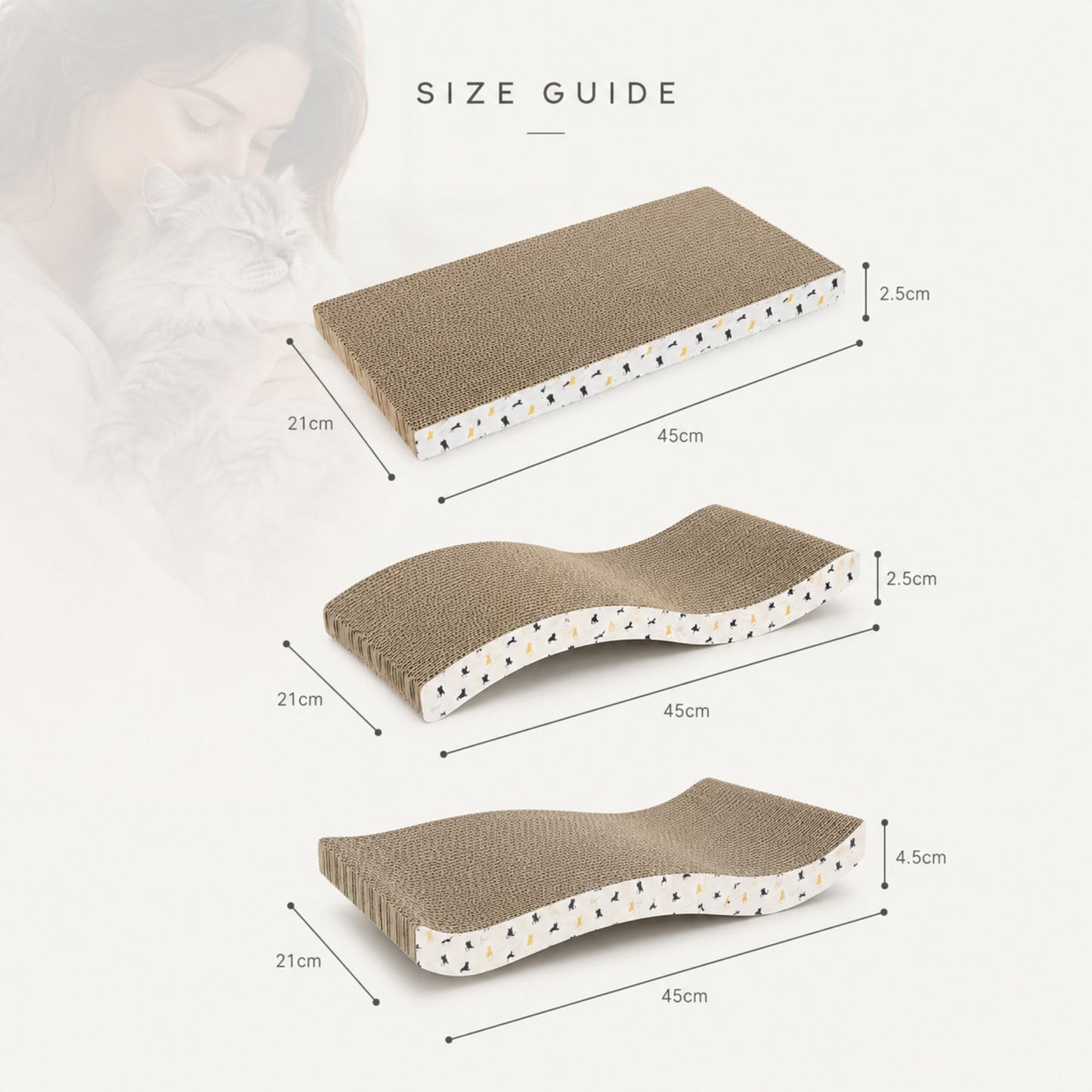 Corrugated Cardboard Cat Scratcher for Indoor Cats