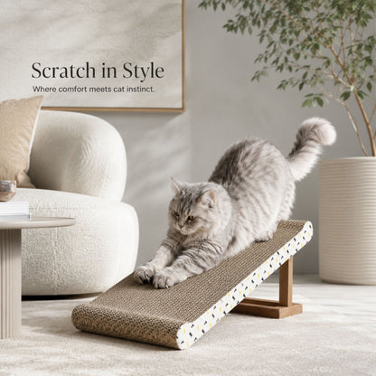 Corrugated Cardboard Cat Scratcher for Indoor Cats