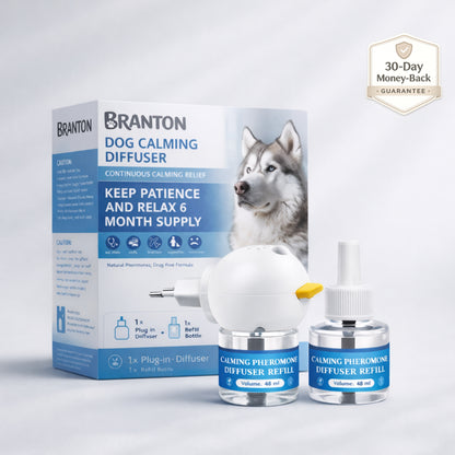 Dog Calming Plug-In Diffuser Set with 48 ml Soothing Liquid, Up to 30 Days of Comfort