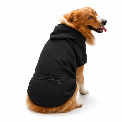 Dog Hoodie with Zippered Back Pocket – Soft Pet Sweatshirt for Small, Medium and Large Dogs