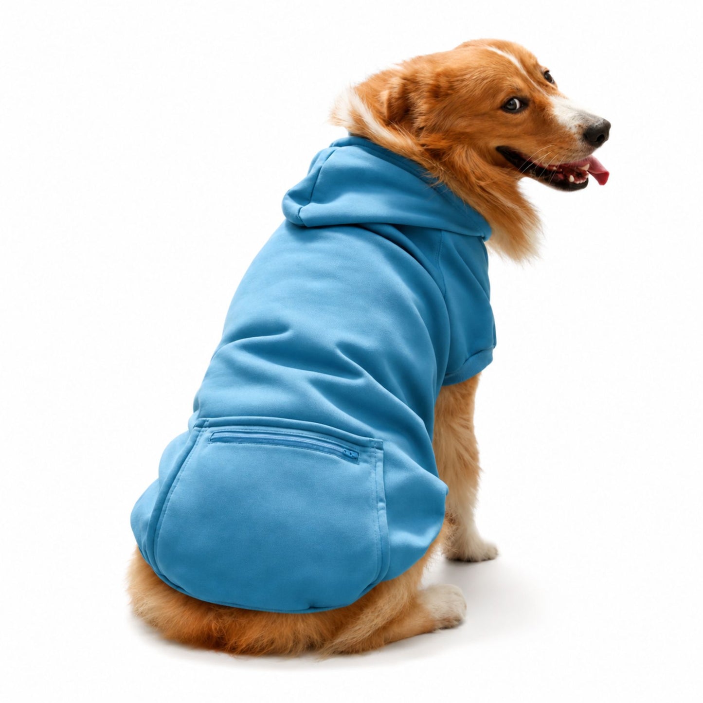 Dog Hoodie with Zippered Back Pocket – Soft Pet Sweatshirt for Small, Medium and Large Dogs