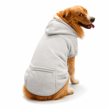 Dog Hoodie with Zippered Back Pocket – Soft Pet Sweatshirt for Small, Medium and Large Dogs