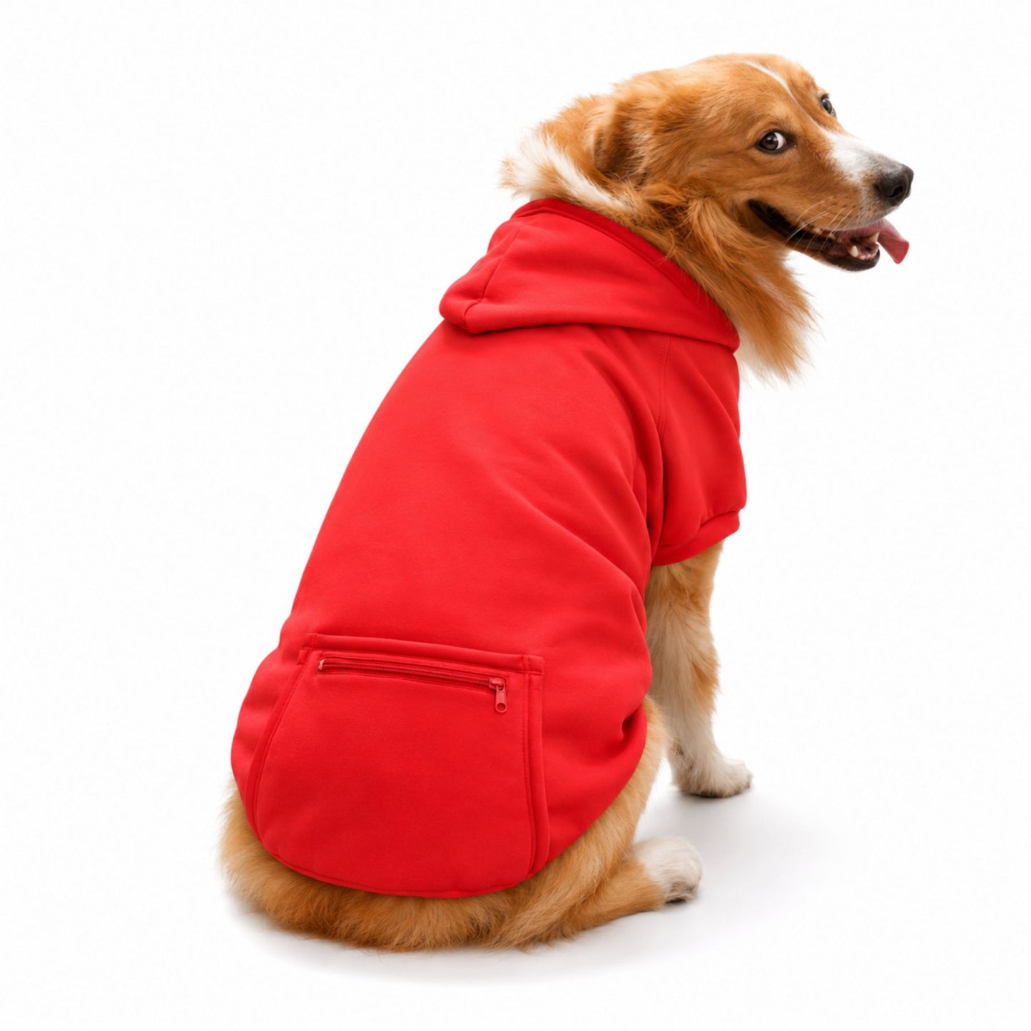 Dog Hoodie with Zippered Back Pocket – Soft Pet Sweatshirt for Small, Medium and Large Dogs