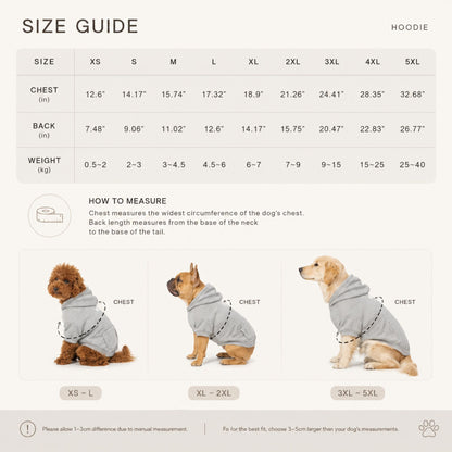 Dog Hoodie with Zippered Back Pocket – Soft Pet Sweatshirt for Small, Medium and Large Dogs