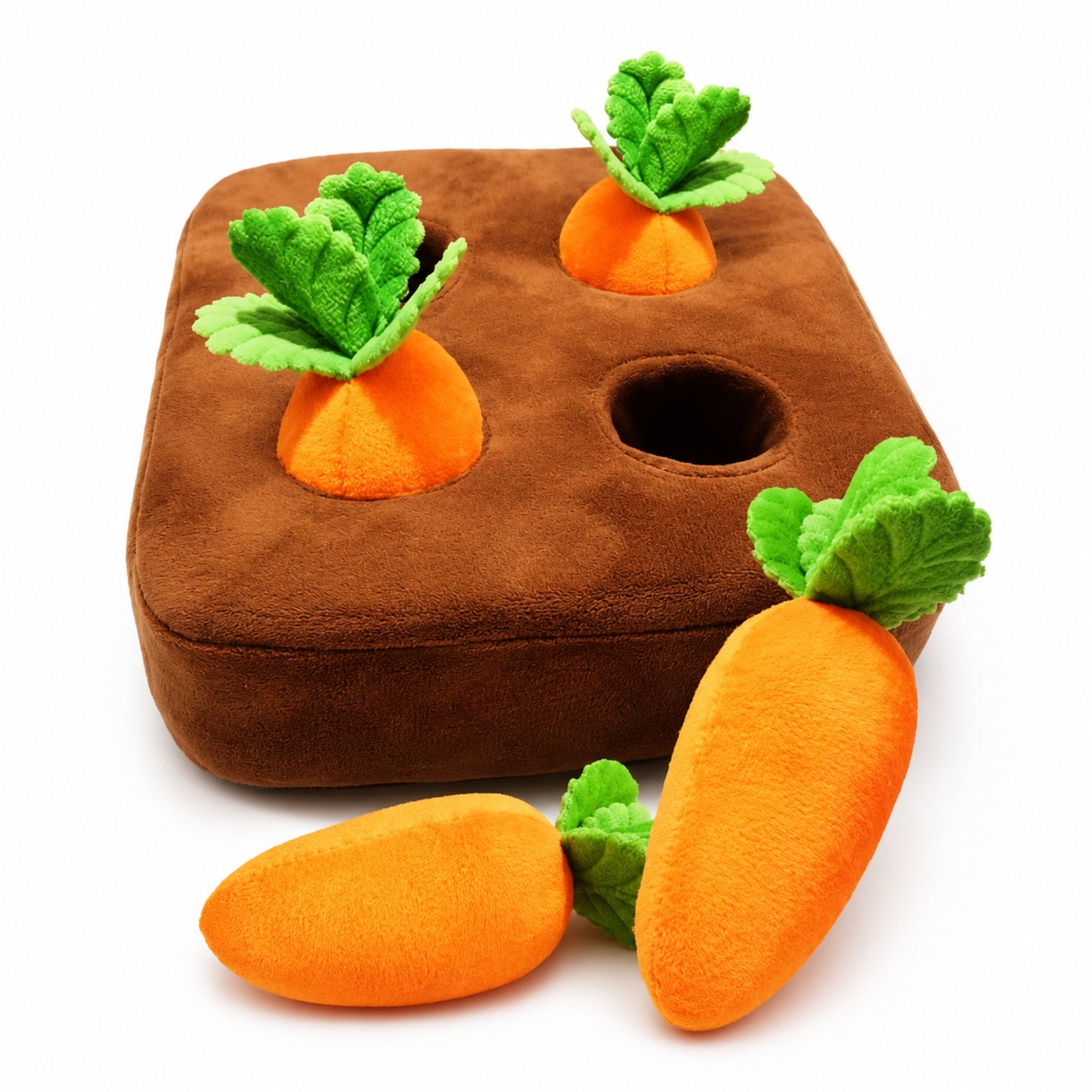Dog Snuffle Mat Plush Carrot Toy, Interactive Treat Hiding Mat for Dogs and Cats