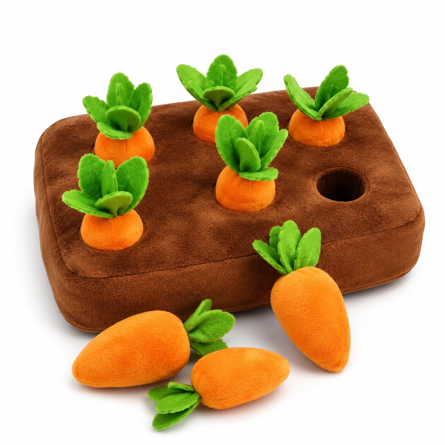 Dog Snuffle Mat Plush Carrot Toy, Interactive Treat Hiding Mat for Dogs and Cats