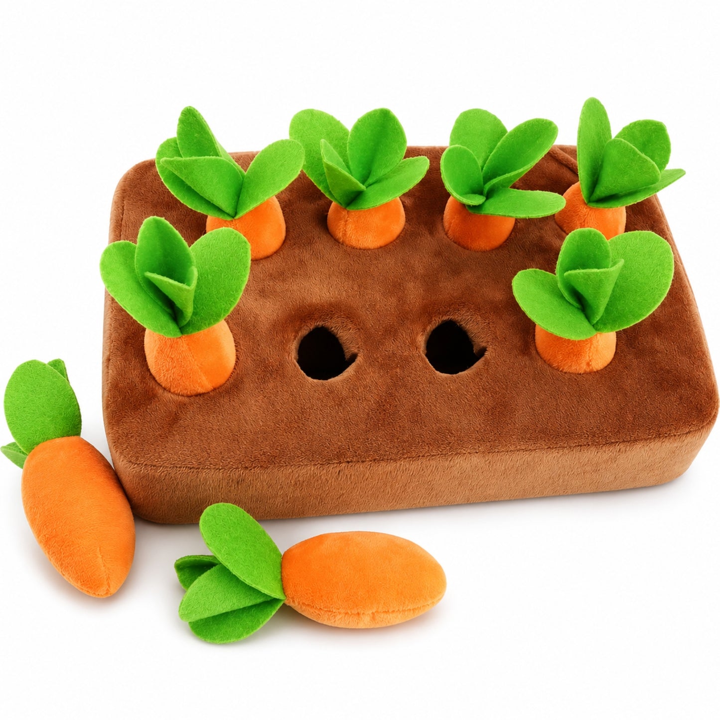 Dog Snuffle Mat Plush Carrot Toy, Interactive Treat Hiding Mat for Dogs and Cats