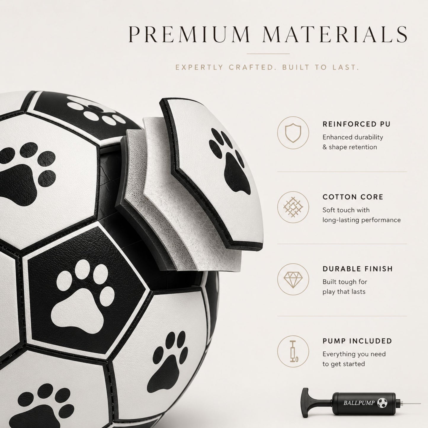 Dog Soccer Ball Toy with Straps for Fetch, Tug and Outdoor Play – Interactive Dog Ball