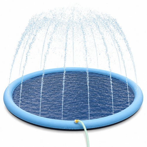 Dog Splash Pad Sprinkler Mat, Inflatable Outdoor Pet Water Play Pool for Summer Cooling