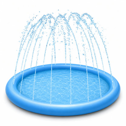 Dog Splash Pad Sprinkler Mat, Inflatable Outdoor Pet Water Play Pool for Summer Cooling