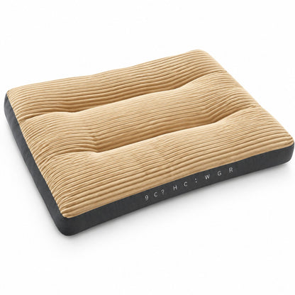 Extra Thick Washable Dog Bed Mat for Medium & Large Dogs – Ultra Soft Ribbed Plush Pet Mattress with Non-Slip Base