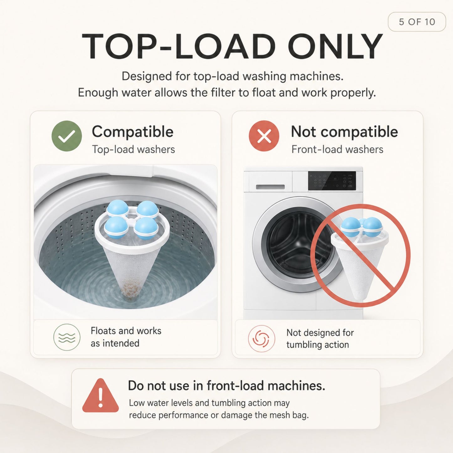 Floating Washing Machine Lint & Hair Catcher – Reusable Mesh Laundry Filter for Top-Load Washers