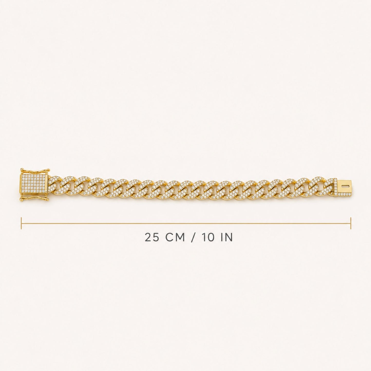 Gold-Tone Rhinestone Cuban Link Pet Chain Collar for Dogs and Cats – Decorative Pet Necklace