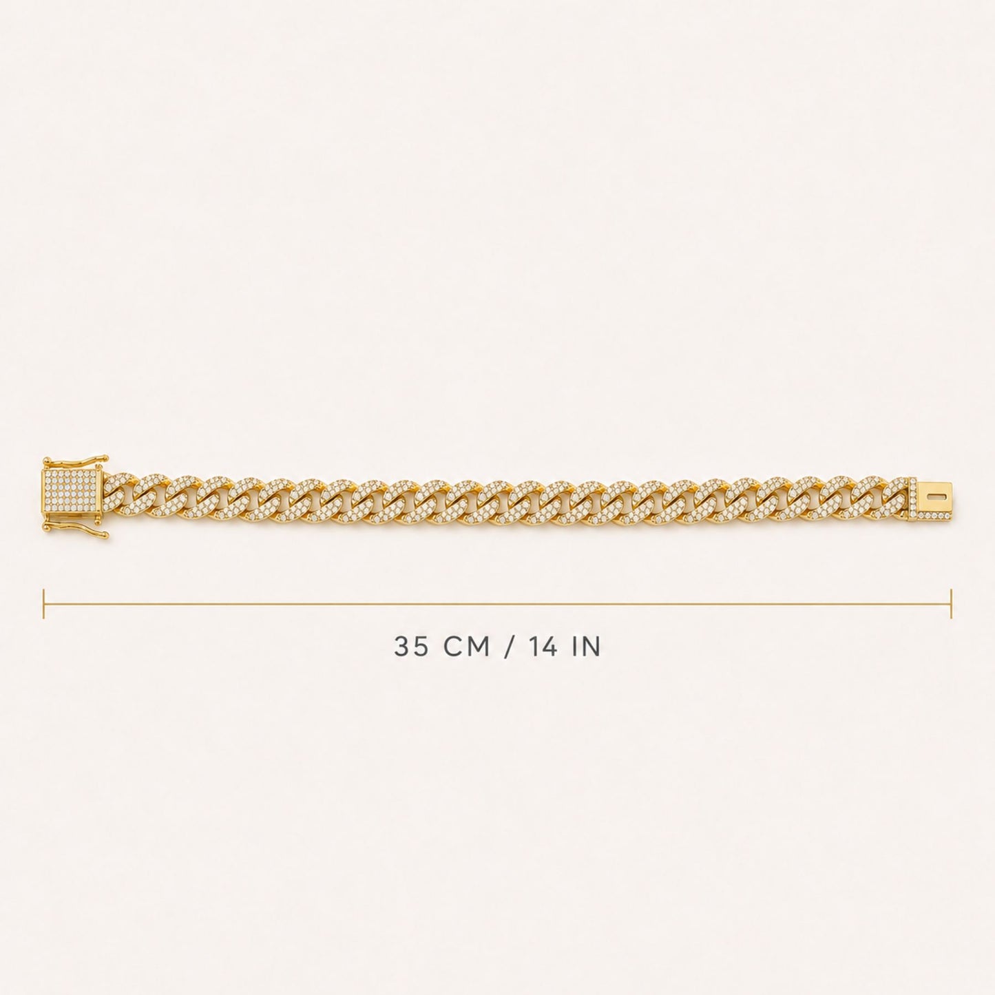 Gold-Tone Rhinestone Cuban Link Pet Chain Collar for Dogs and Cats – Decorative Pet Necklace