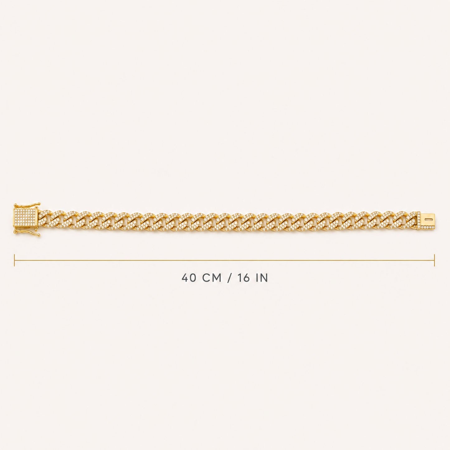 Gold-Tone Rhinestone Cuban Link Pet Chain Collar for Dogs and Cats – Decorative Pet Necklace