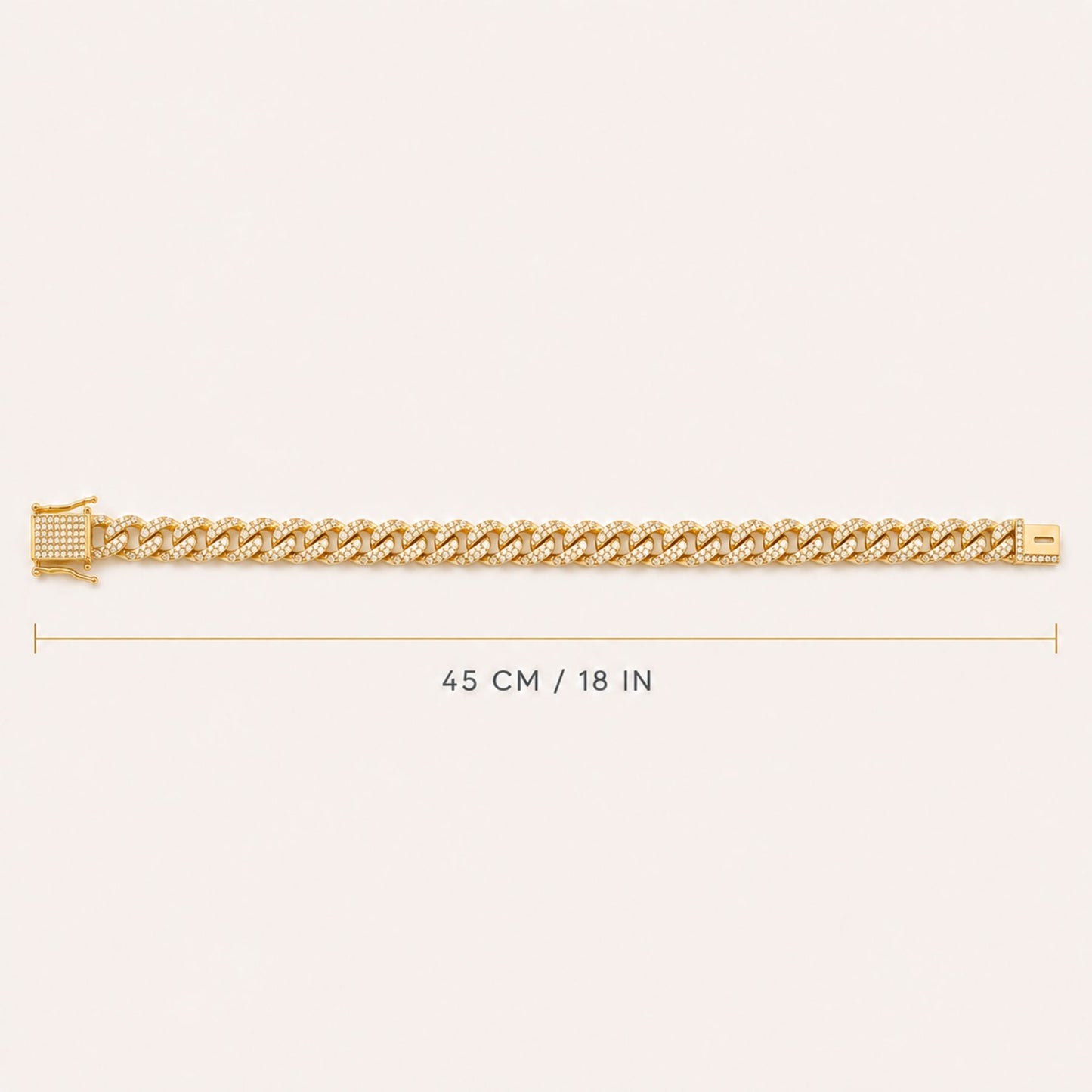 Gold-Tone Rhinestone Cuban Link Pet Chain Collar for Dogs and Cats – Decorative Pet Necklace