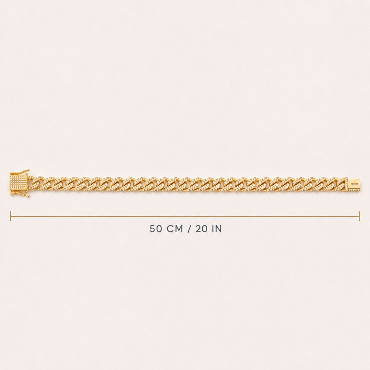 Gold-Tone Rhinestone Cuban Link Pet Chain Collar for Dogs and Cats – Decorative Pet Necklace