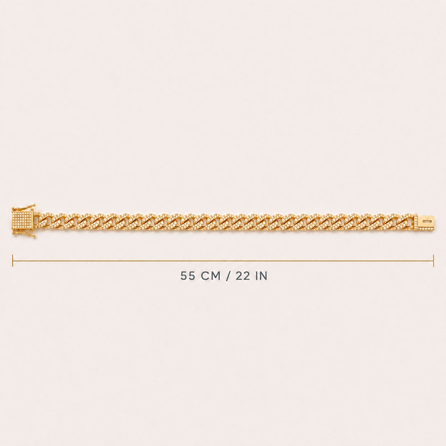 Gold-Tone Rhinestone Cuban Link Pet Chain Collar for Dogs and Cats – Decorative Pet Necklace
