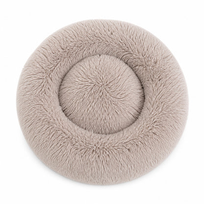 Luxury Calming Donut Dog Bed – Soft Faux Fur Washable Pet Bed for Small, Medium & Large Dogs and Cats