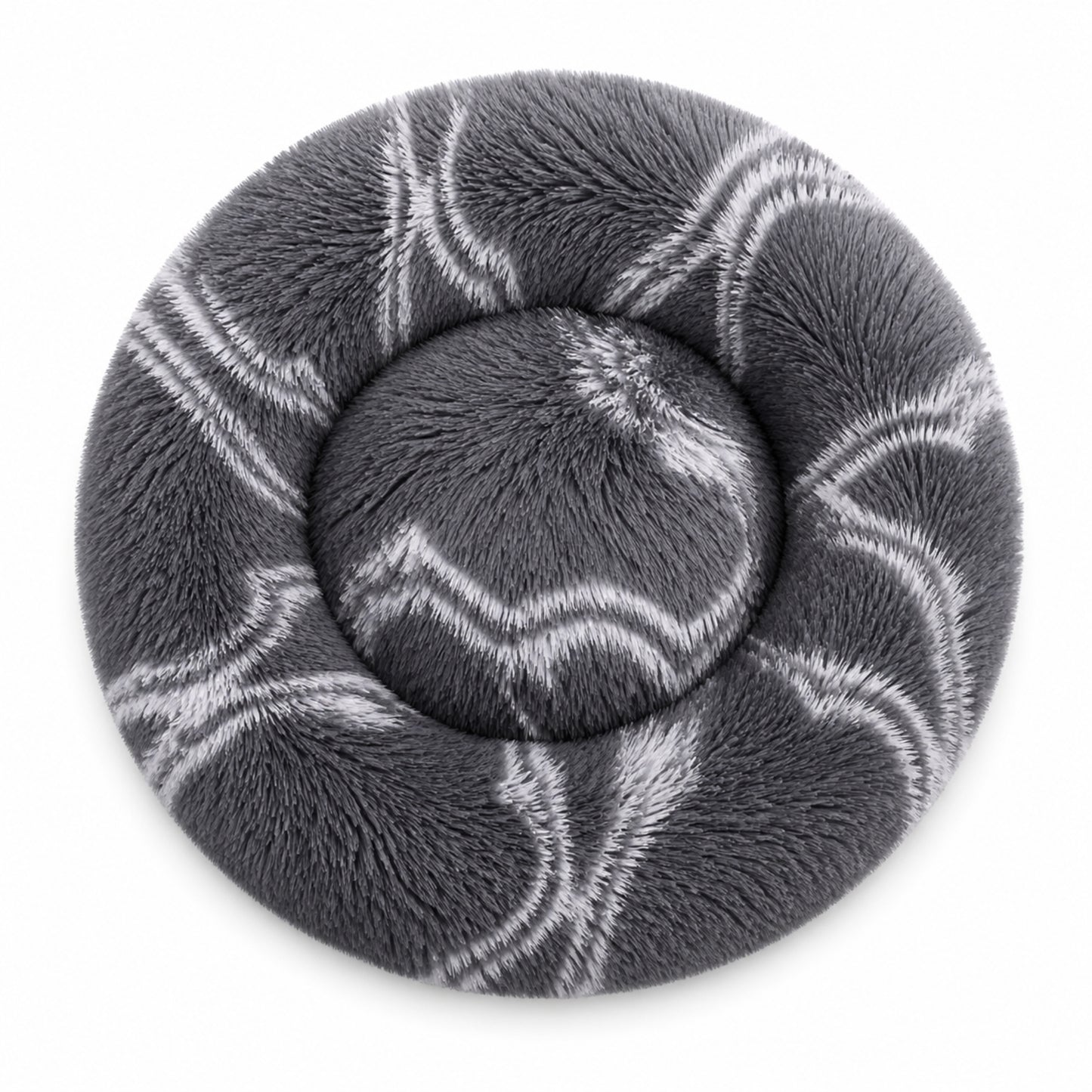 Luxury Calming Donut Dog Bed – Soft Faux Fur Washable Pet Bed for Small, Medium & Large Dogs and Cats