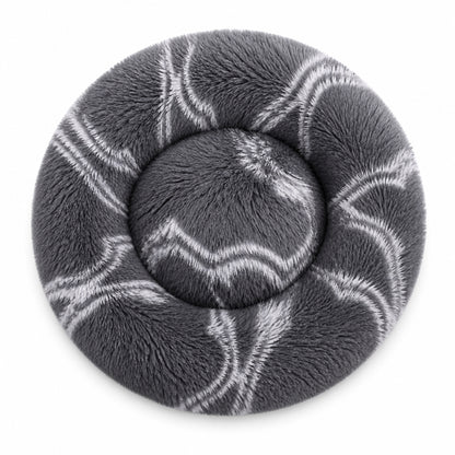 Luxury Calming Donut Dog Bed – Soft Faux Fur Washable Pet Bed for Small, Medium & Large Dogs and Cats
