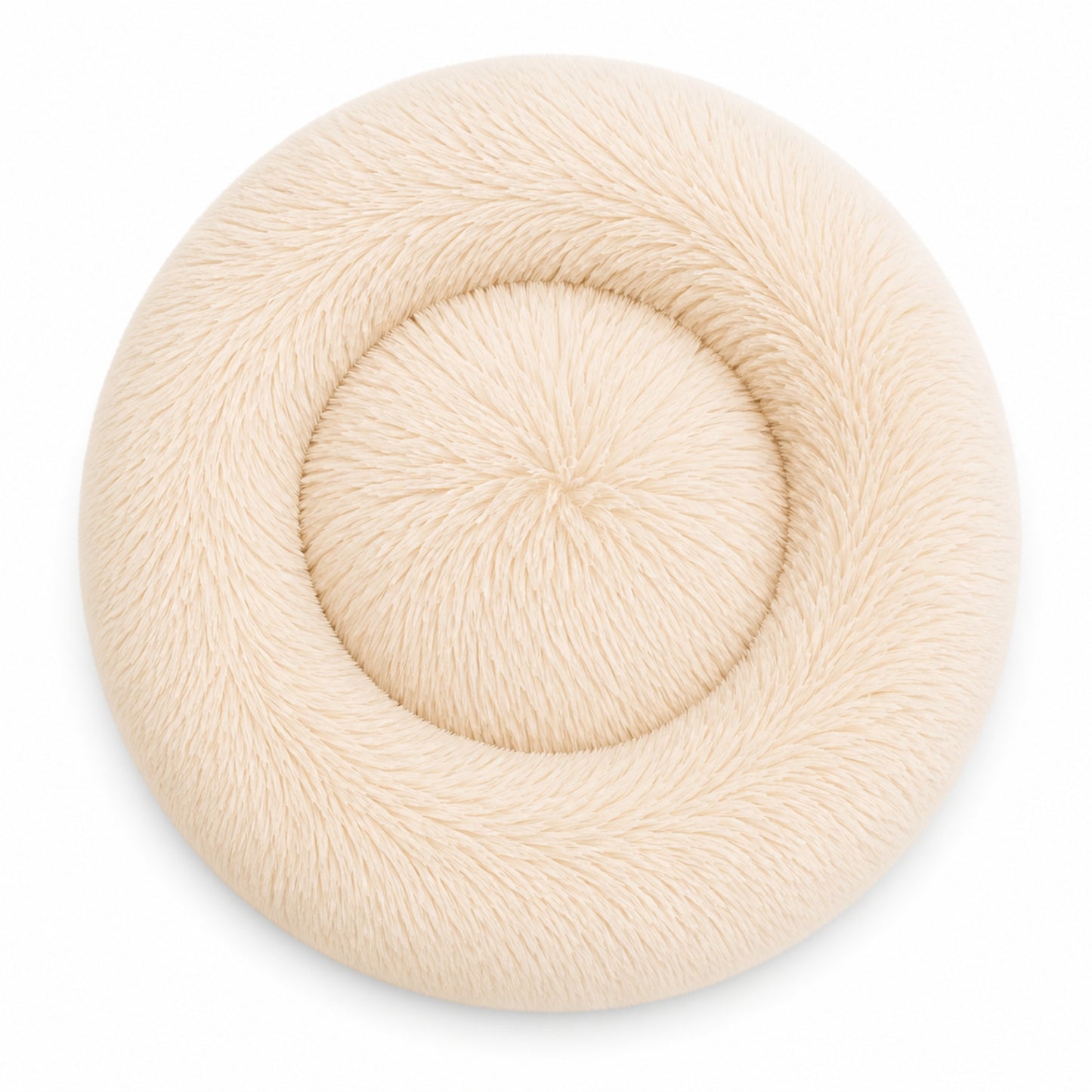 Luxury Calming Donut Dog Bed – Soft Faux Fur Washable Pet Bed for Small, Medium & Large Dogs and Cats