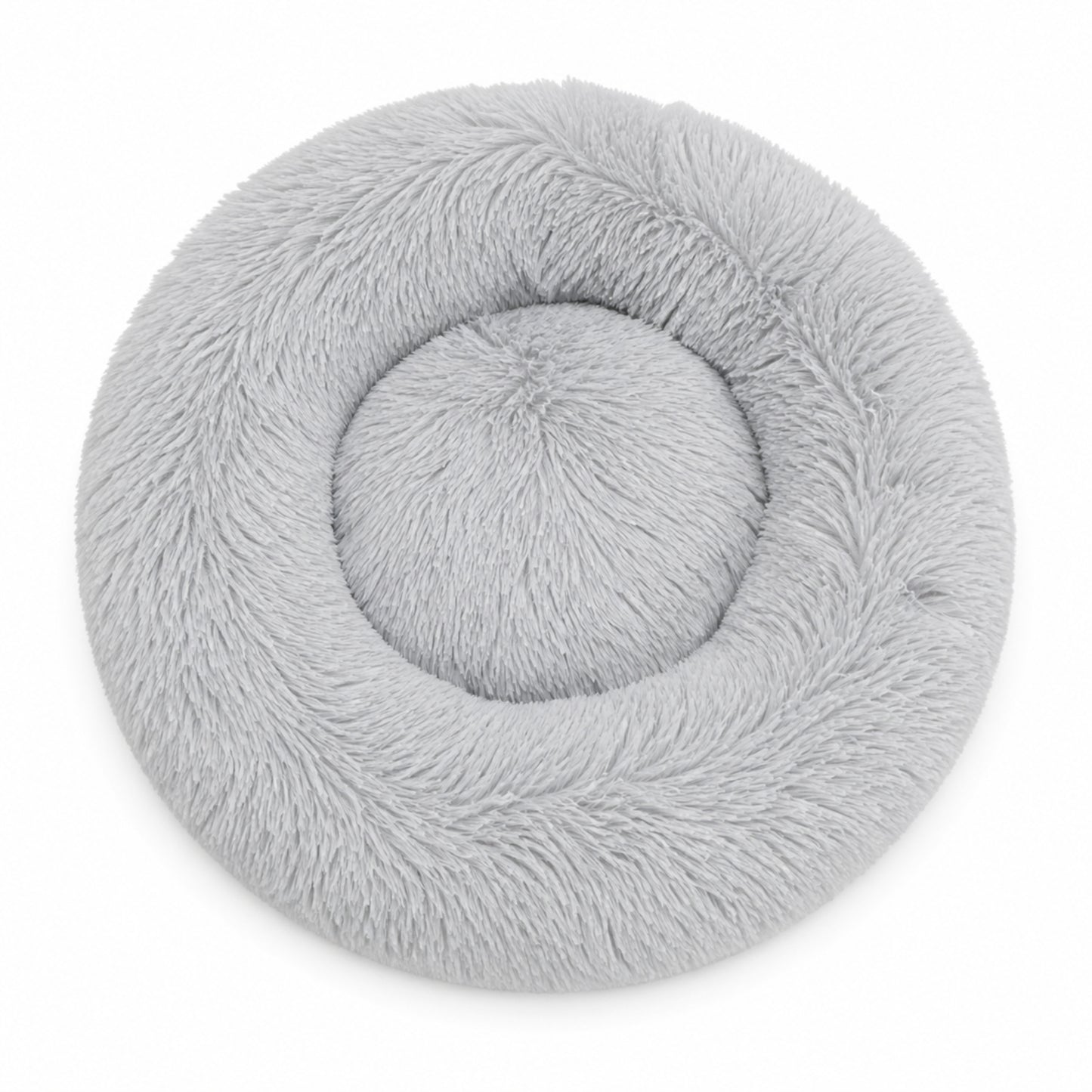 Luxury Calming Donut Dog Bed – Soft Faux Fur Washable Pet Bed for Small, Medium & Large Dogs and Cats