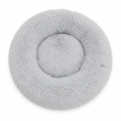 Luxury Calming Donut Dog Bed – Soft Faux Fur Washable Pet Bed for Small, Medium & Large Dogs and Cats