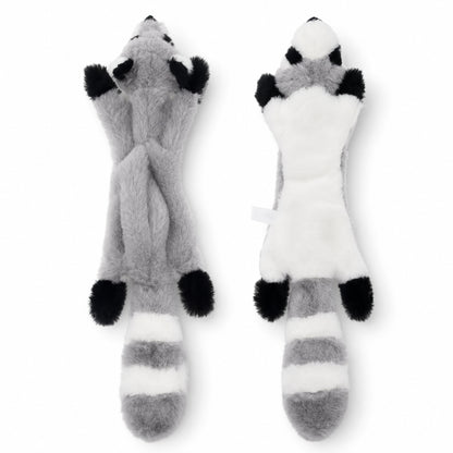Squeaky Plush Dog Toy with Crinkle Sound and Animal Design No-Stuffing
