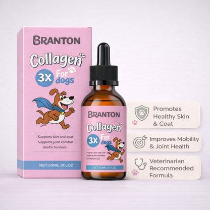 Pet Collagen Drops for Dogs – 60ml Liquid Collagen Supplement for Joint, Mobility, Skin & Coat Support