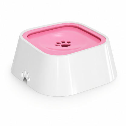 Pet Floating Water Bowl for Dogs & Cats – Anti Spill Slow Drinking Water Dispenser with Filter