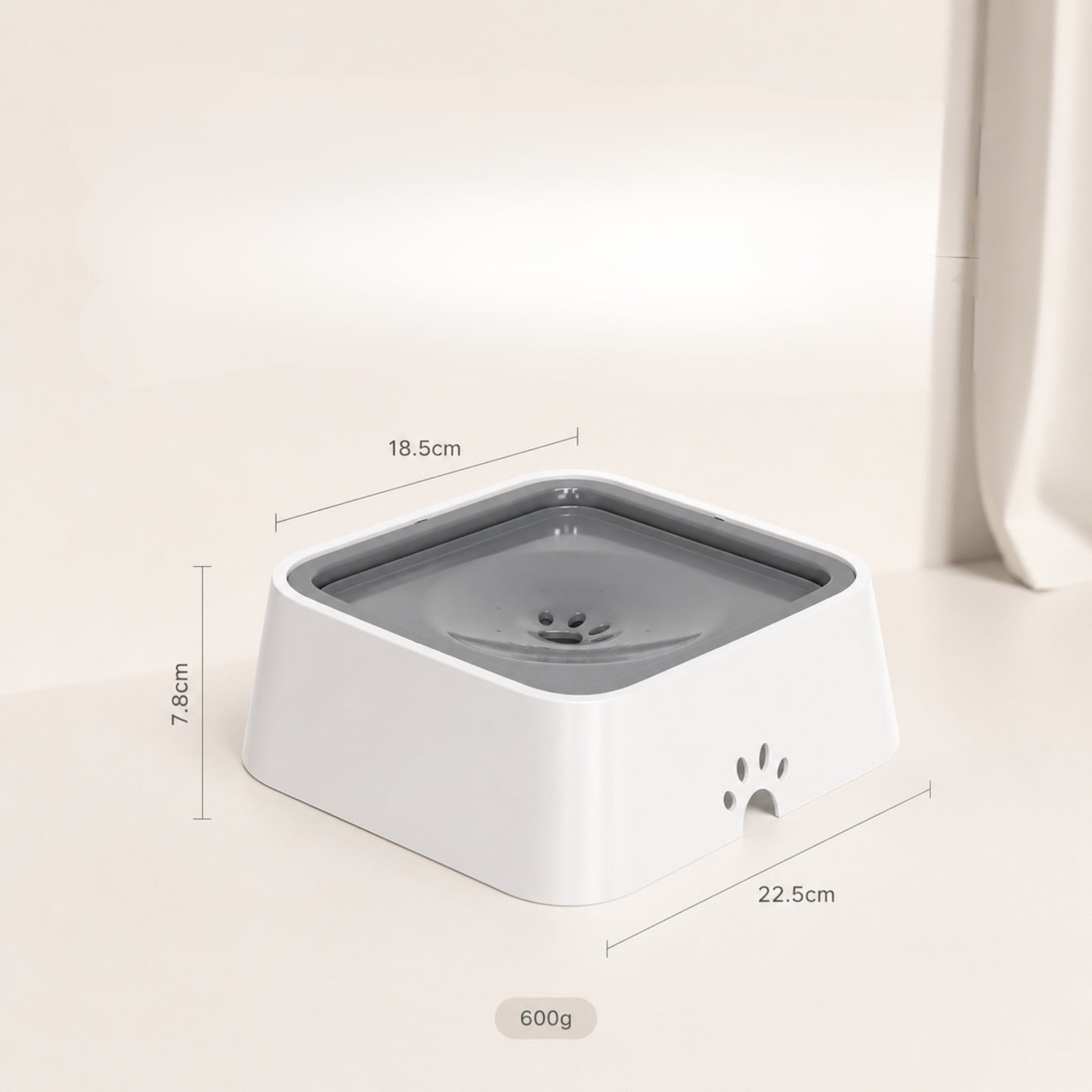 Pet Floating Water Bowl for Dogs & Cats – Anti Spill Slow Drinking Water Dispenser with Filter