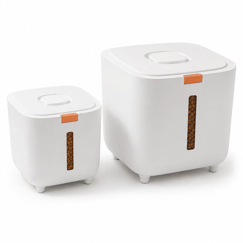 Pet Food Storage Container for Dog and Cat Dry Food, Sealed Kibble Storage Barrel with Viewing Window