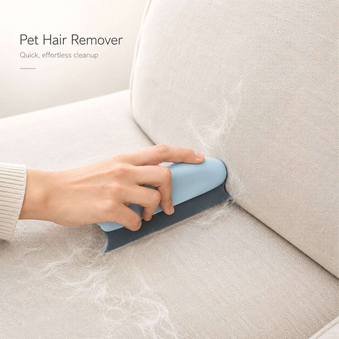 Pet Hair Remover Brush for Dog & Cat Fur on Sofas, Carpets, Clothes & Car Seats